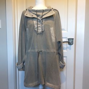 Free People Sadie Surplus Knit Jacket XS in Stone